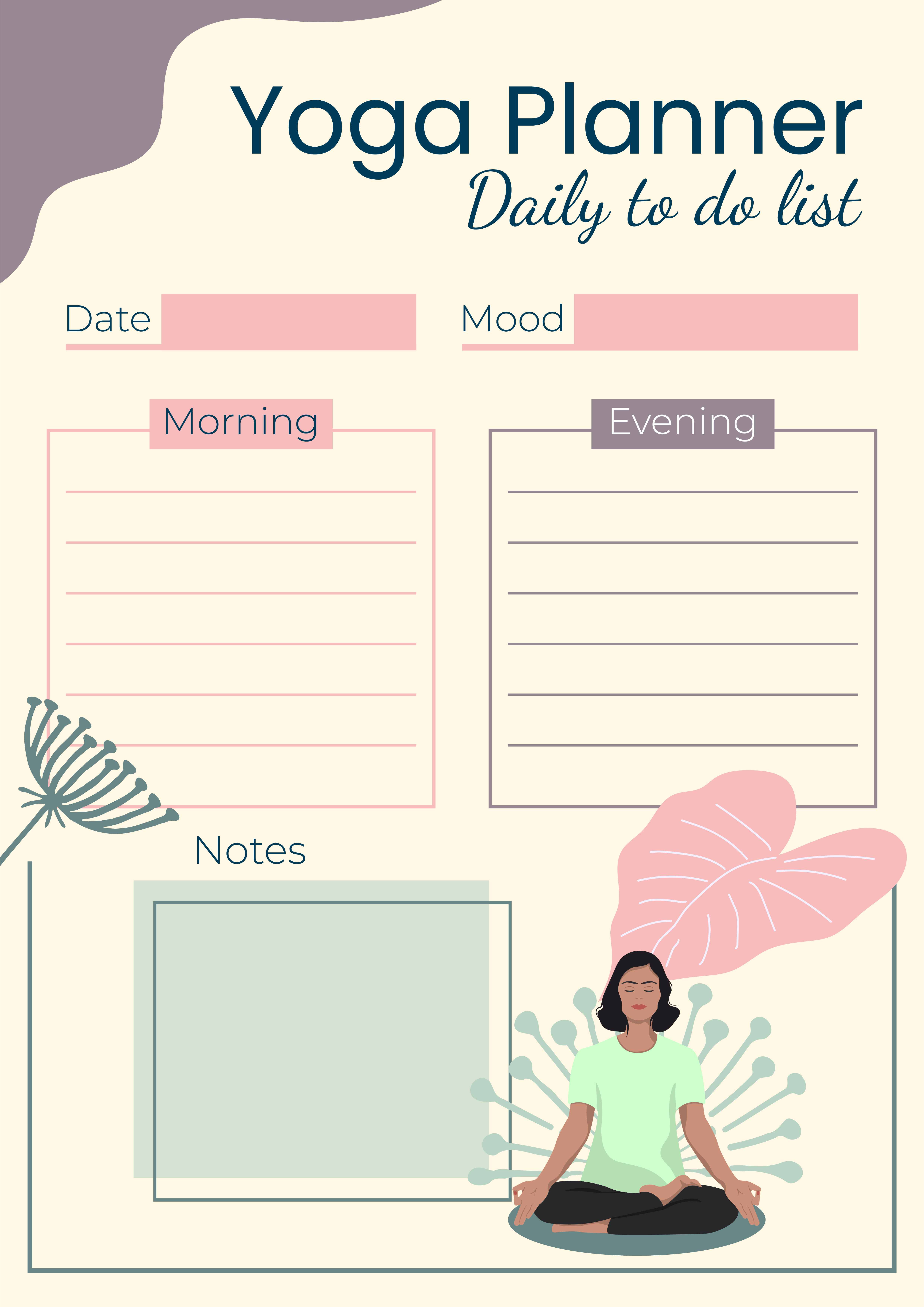 Шаблон: План недели для внедрения осознанности